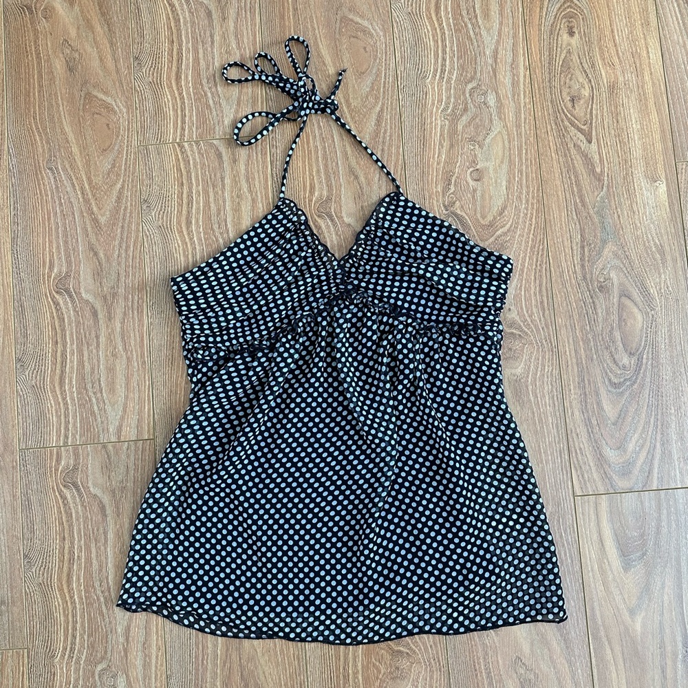 Vintage Love Tease Polka Dot Halter Top